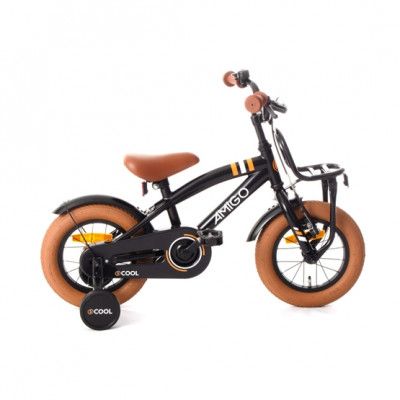 AMIGO Amigo - Barncykel - 2Cool 12 Tum 21 Cm Fotbroms Svart