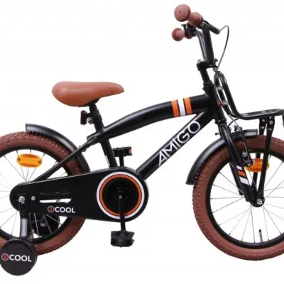AMIGO Amigo - Barncykel - 2Cool 16 Tum Matte Svart