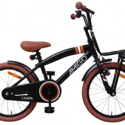 AMIGO Amigo - Barncykel - 2Cool 18 Tum Matte Svart
