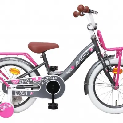 AMIGO Amigo - Barncykel - Bloom 16 Tum Grå