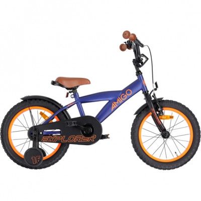 AMIGO Amigo - Barncykel - Explorer 16 Tum 23 Cm Fotbroms Blå/Orange