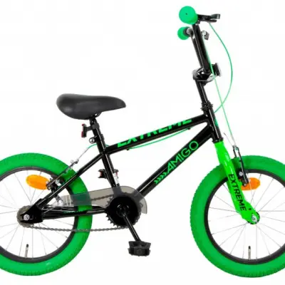 AMIGO Amigo - Barncykel - Extreme 16 Tum Junior Grön/Svart