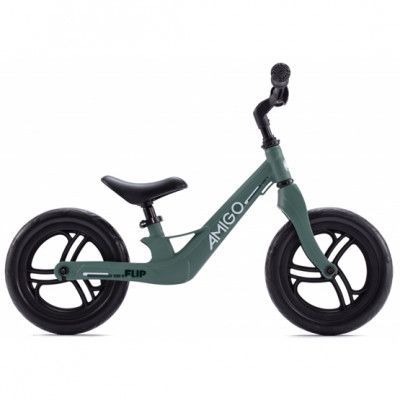 AMIGO Amigo - Barncykel - Flip 12 Inch Army Grön