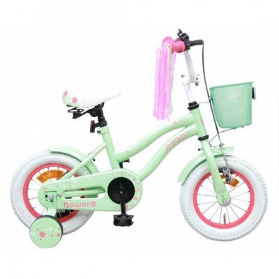 AMIGO Amigo - Barncykel - Flower 12 Tum Grön