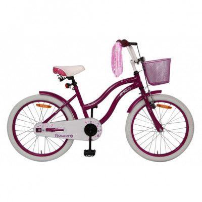 AMIGO Amigo - Barncykel - Flower 20 Tum Lila