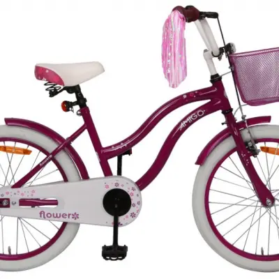 AMIGO Amigo - Barncykel - Flower 20 Tum Lila