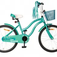 AMIGO Amigo - Barncykel - Flower 20 Tum Turkos