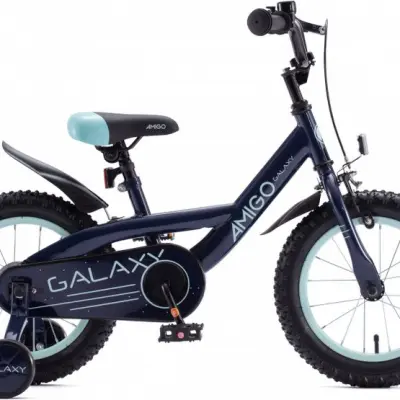 AMIGO Amigo - Barncykel - Galaxy 14 Inch 22,5 Cm Fotbroms Mörkblå