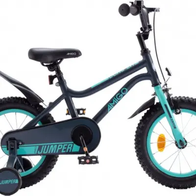 AMIGO Amigo - Barncykel - Jumper 12 Inch 20 Cm Fotbroms Mörkblå/Ljusblå