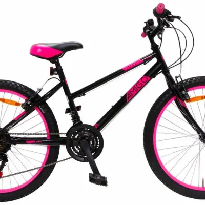 AMIGO Amigo - Barncykel - Power 26 Tum 18 Växlar Svart/Rosa