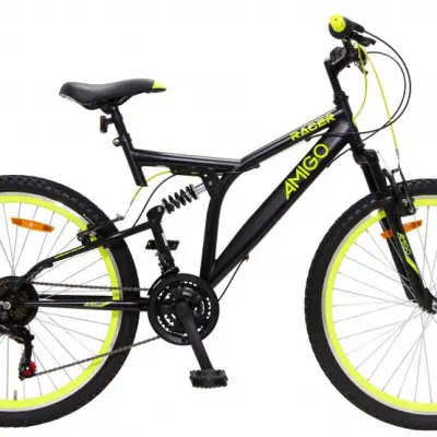 AMIGO Amigo - Barncykel - Racer 24 Tum 18 Växlar Svart