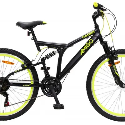 AMIGO Amigo - Barncykel - Racer 26 Tum Junior 18 Växlar Svart