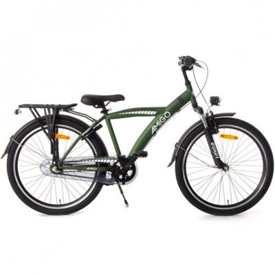 AMIGO Amigo - Barncykel - Roady 24 Tum 38,5 Cm 3 Växlar Fotbroms Grön