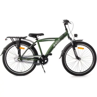 AMIGO Amigo - Barncykel - Roady 24 Tum 38,5 Cm 3 Växlar Fotbroms Grön