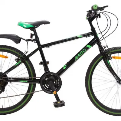 AMIGO Amigo - Barncykel - Rock 26 Tum Junior 18 Växlar Svart