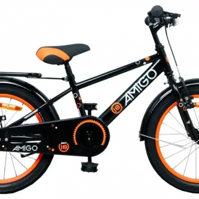 AMIGO Amigo - Barncykel - Sports 18 Tum Svart