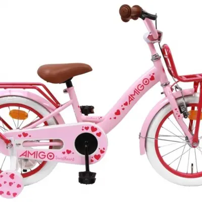 AMIGO Amigo - Barncykel - Sweetheart 16 Tum Rosa