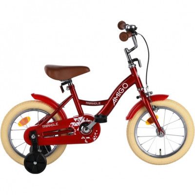 AMIGO Amigo - Barncykel - Triangle 14 Tum 23 Cm Fotbroms Röd