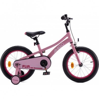 AMIGO - Barncykel Flip 16 Inch 25 Cm Rosa