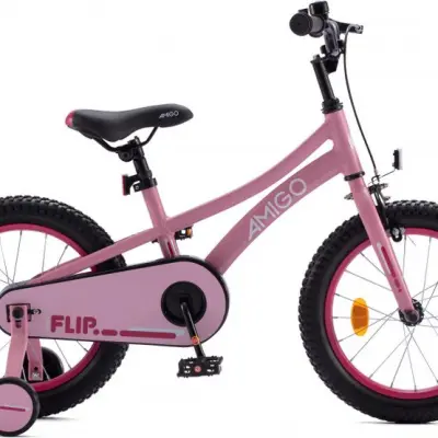 AMIGO - Barncykel Flip 16 Inch 25 Cm Rosa