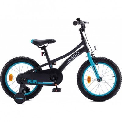 AMIGO - Barncykel Flip 16 Inch 25 Cm Svart/Blå