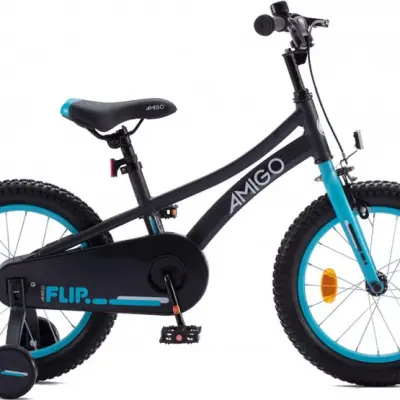 AMIGO - Barncykel Flip 16 Inch 25 Cm Svart/Blå