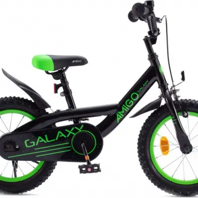 AMIGO - Barncykel Galaxy 18 Inch 26.5 Cm Svart/Grön
