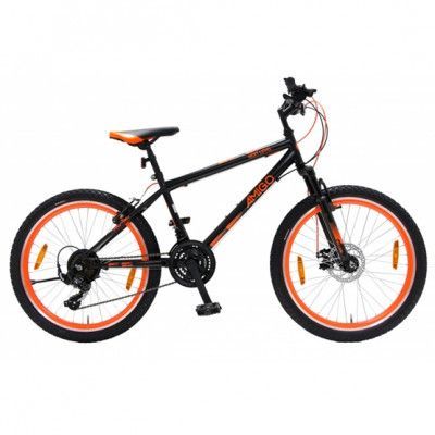 AMIGO - Barncykel Next Level 24 Inch 39 Cm 21 Växlar Svart/Orange