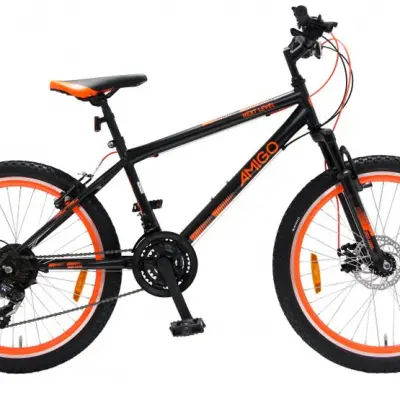 AMIGO - Barncykel Next Level 24 Inch 39 Cm 21 Växlar Svart/Orange