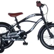 Barncykel Volare Cruiser 16 tum - Stödhjul, dubbla Handbromsar (Svart)
