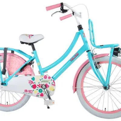 Barncykel Volare Ibiza 20 tum - Dubbla pakethållare (Turkos/Rosa)