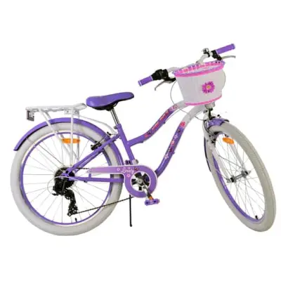 Barncykel - Volare - Lovely Children'S Bike - 24 Tum - Lila - 7 Växlar