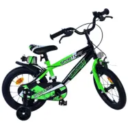 Barncykel - Volare - Sportivo Kinderfiets - 14 Tum - Grön Svart - Två Handbromsar
