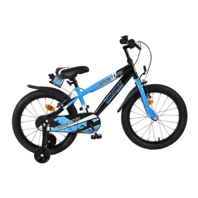 Barncykel - Volare - Sportivo Kinderfiets - 18 Tum - Blå Svart - Två Handbromsar