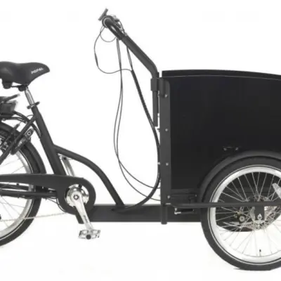 Cangoo - Barncykel - Groovy Bakfiets 24 Inch 42 Cm 6 Växlar Rim Brakes Matt Svart