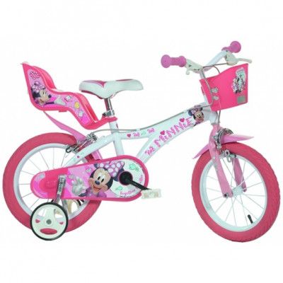 Dino - Barncykel - Disney Minnie Mouse 14 Tum Vit/Rosa