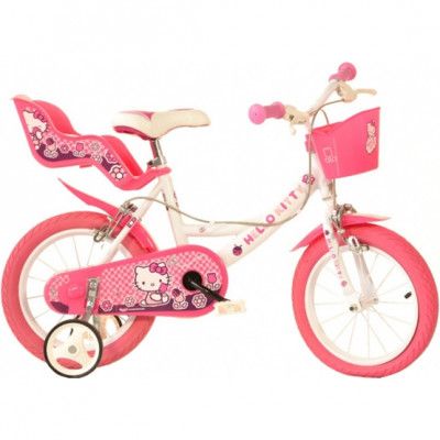 Dino - Barncykel - Hello Kitty 14 Tum Rosa/Vit