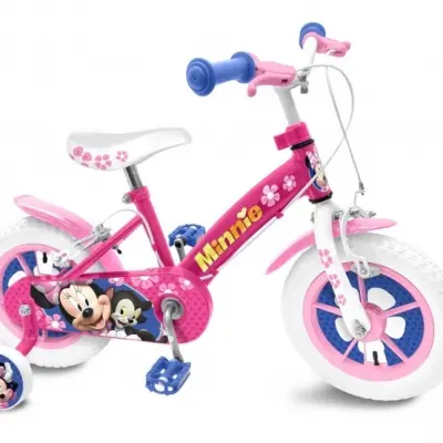 Disney - Barncykel - Minnie Mouse 14 Tum Rosa/Vit
