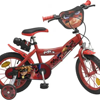 Disney - Barncykel - Miraculous 14 Tum Svart/Röd