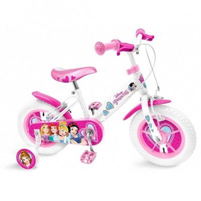 Disney - Barncykel - Princess 12 Tum Vit/Rosa