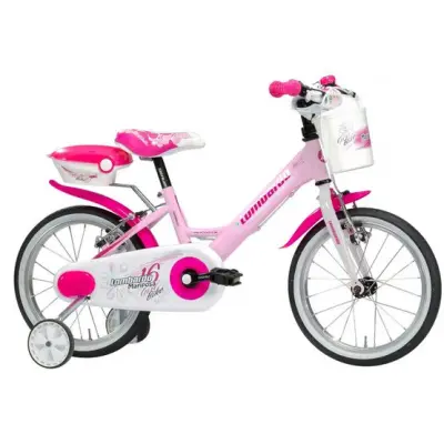 Lombardo - Barncykel - Mariposa 16 Tum Vit/Rosa