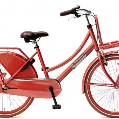 Popal - Barncykel - Daily Dutch Basic+ 24 Tum 3 Växlar Röd