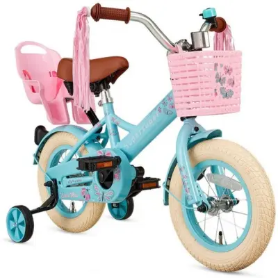 Supersuper - Barncykel - Little Miss 12 Tum Turkos/Rosa