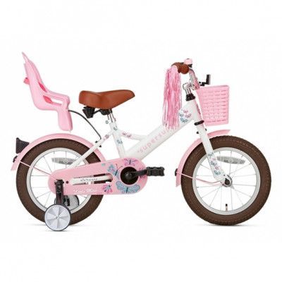 Supersuper - Barncykel - Little Miss 14 Tum Vit/Rosa
