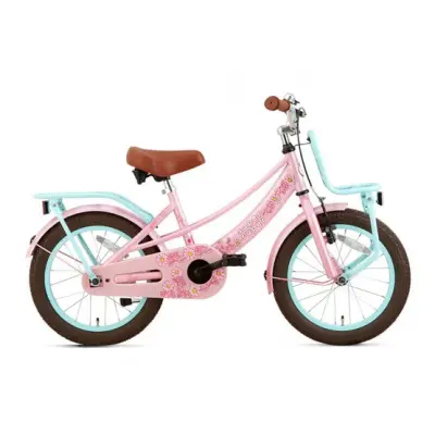 Supersuper - Barncykel - Lola 16 Tum Rosa/Turkos