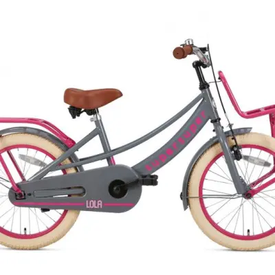 Supersuper - Barncykel - Lola 18 Tum Rosa/Grå