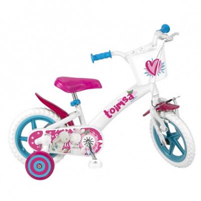 Toimsa - Barncykel - Rabbit 12 Tum Vit/Rosa