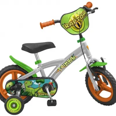 Toimsa - Barncykel - Raptor 12 Tum Grå/Grön