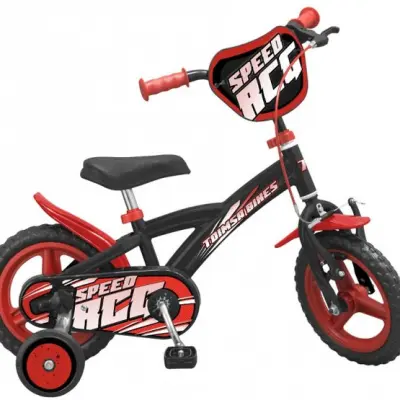 Toimsa - Barncykel - Speed 12 Tum Svart/Röd