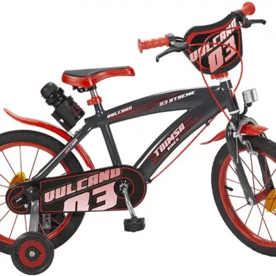 Toimsa - Barncykel - Volcano 16 Tum Röd/Svart